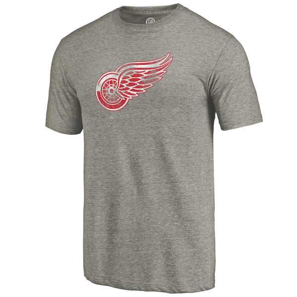 Men's Detroit Red Wings Distressed Team Primary Logo Tri Blend T-Shirt Gray FengYun,We sell and wholesale Men's Detroit Red Wings Distressed Team Primary Logo Tri Blend T-Shirt Gray FengYun on line form chian!